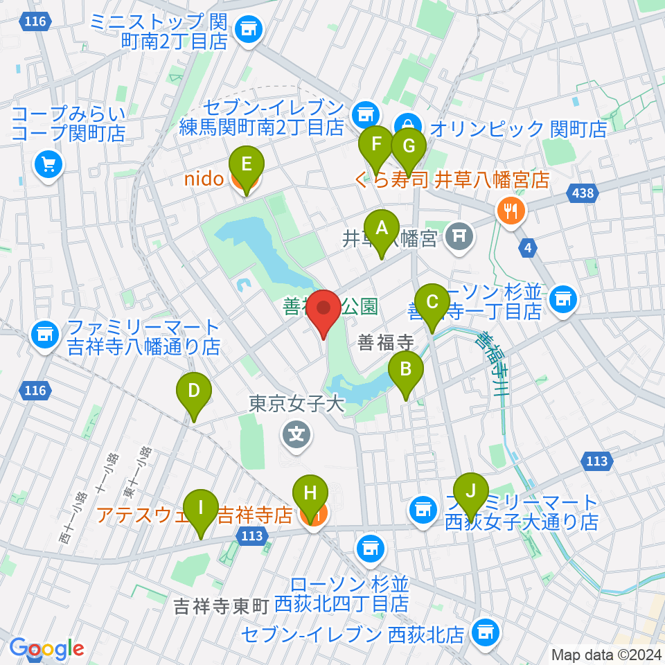 葉月ホールハウス周辺のカフェ一覧地図