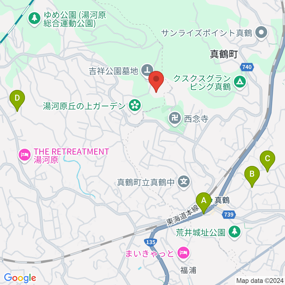 檜チャリティコンサートホール周辺のカフェ一覧地図