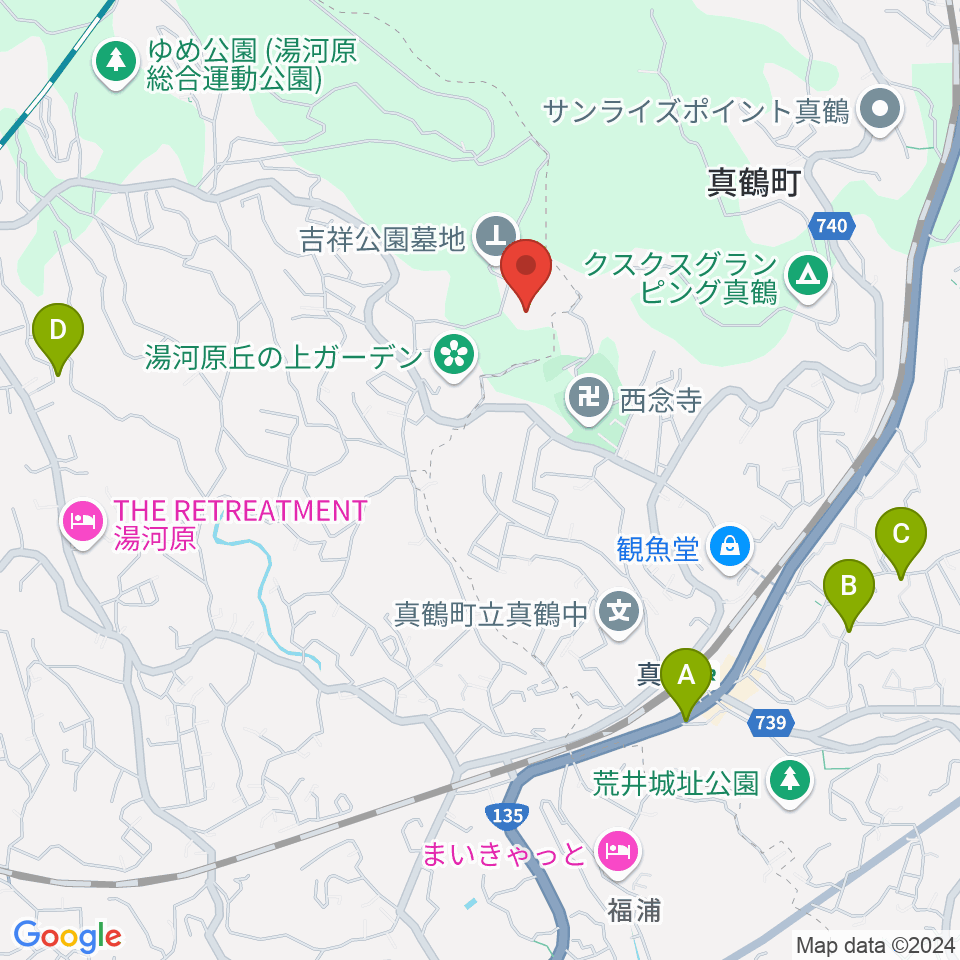 檜チャリティコンサートホール周辺のカフェ一覧地図