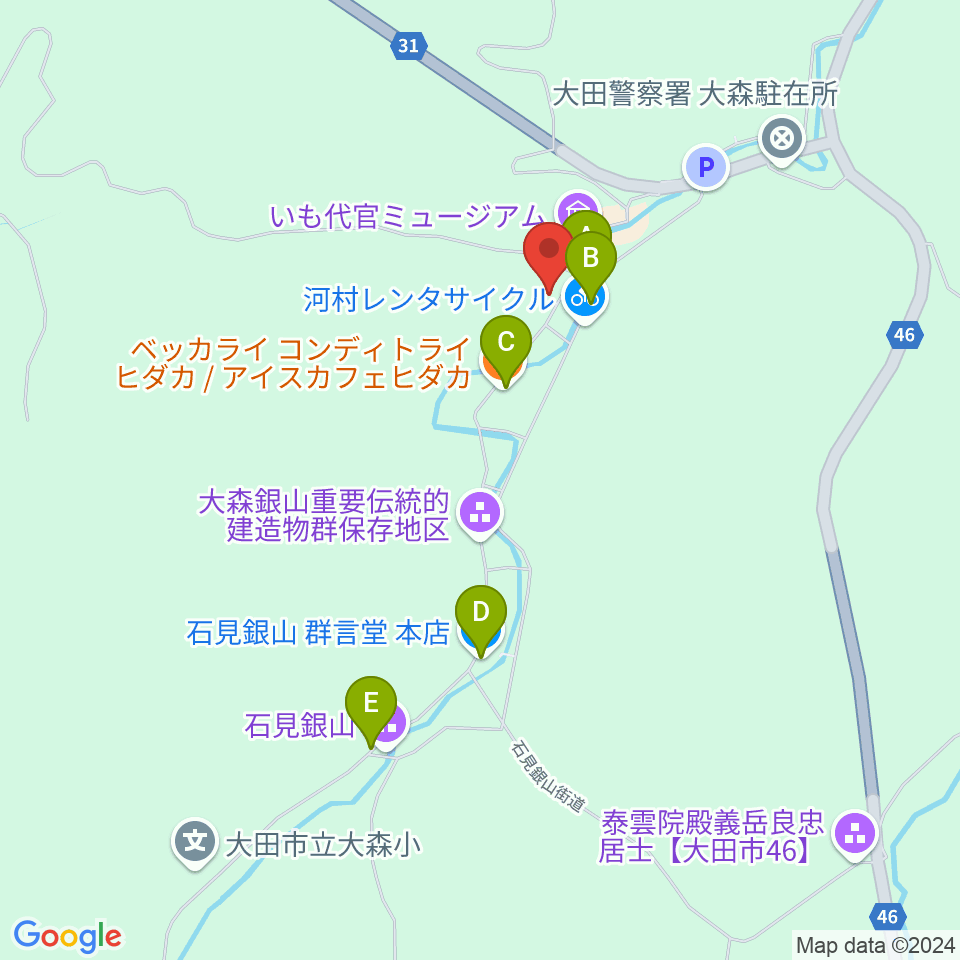 オペラハウス大森座周辺のカフェ一覧地図