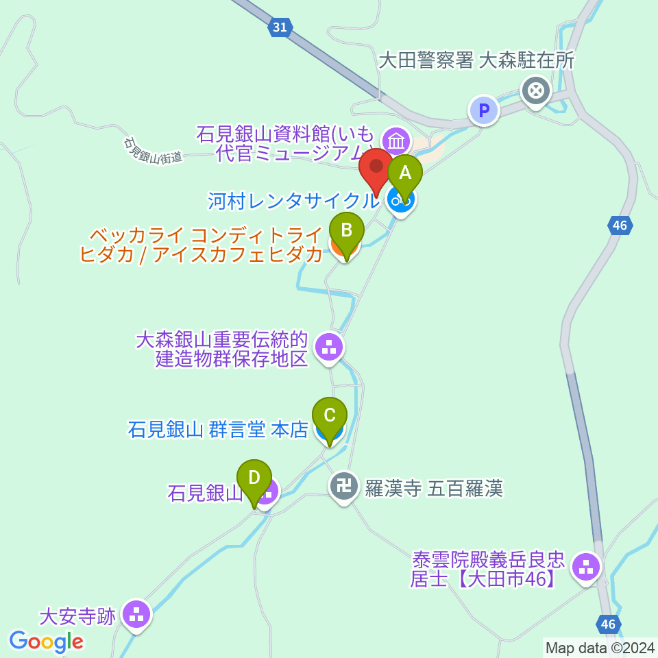 オペラハウス大森座周辺のカフェ一覧地図