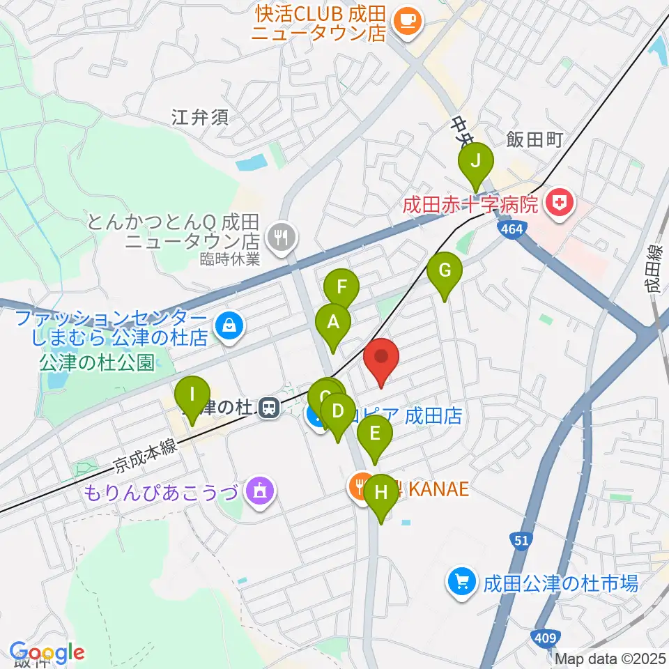 YNサロンホール周辺のカフェ一覧地図