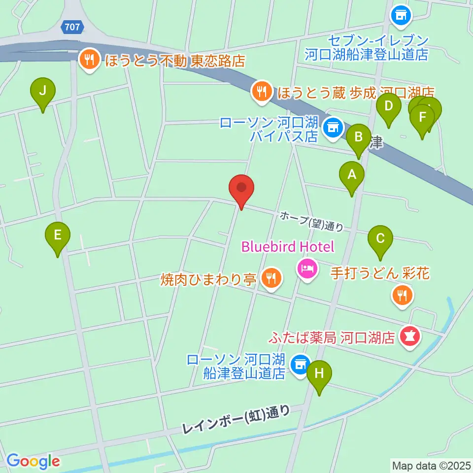 FMふじやま周辺のカフェ一覧地図