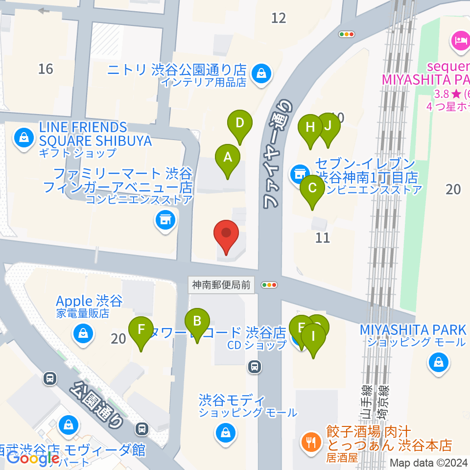 弦楽器ニシ周辺のカフェ一覧地図