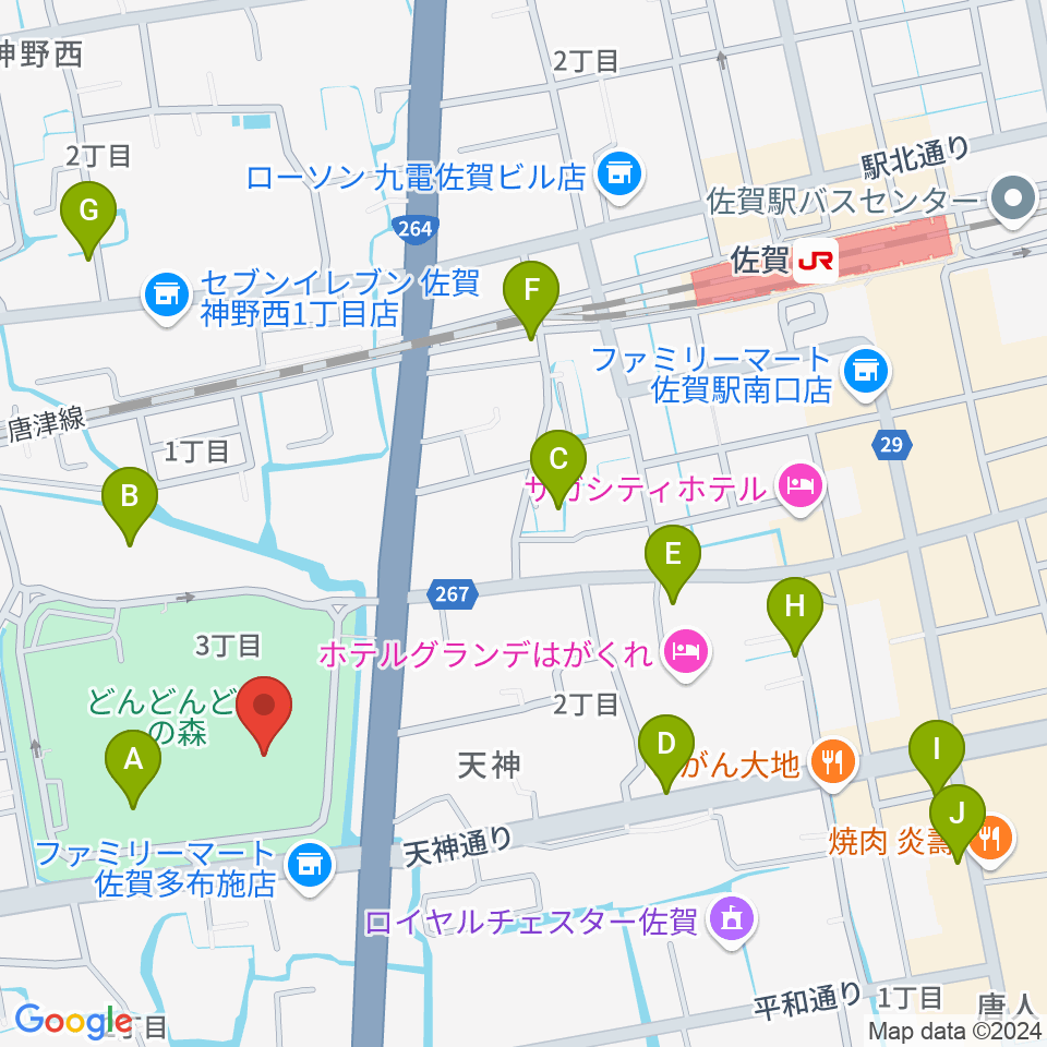 アバンセ周辺のカフェ一覧地図