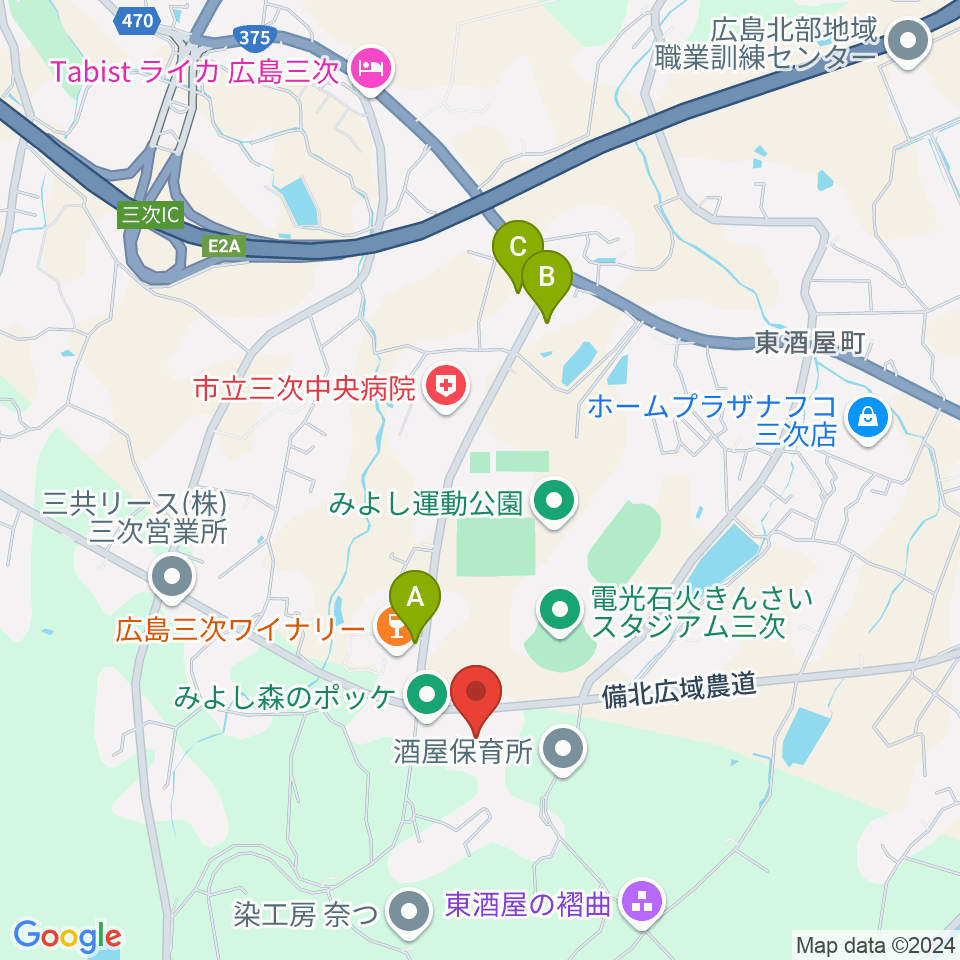 奥田元宋・小田女美術館周辺のカフェ一覧地図