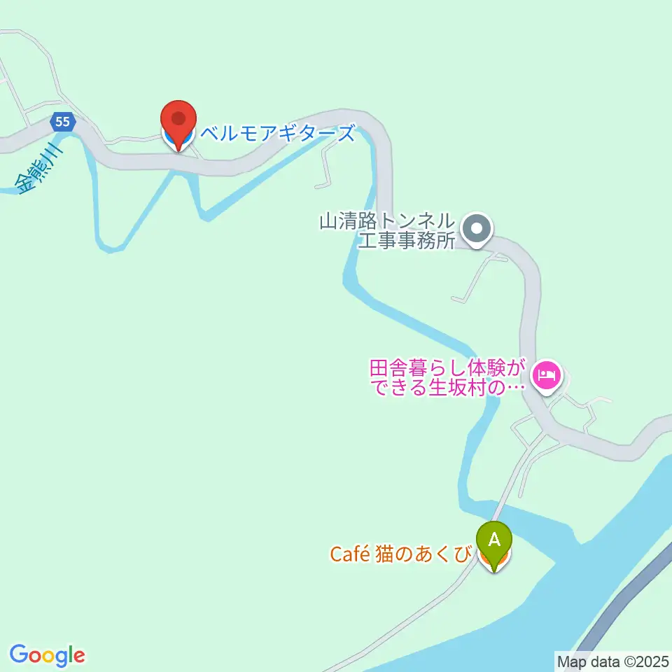 ベルモアギターズ周辺のカフェ一覧地図