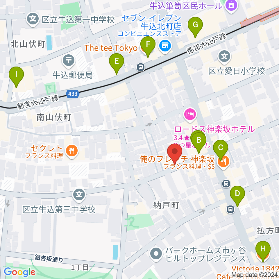 ミュージックスタジオユニバース周辺のカフェ一覧地図