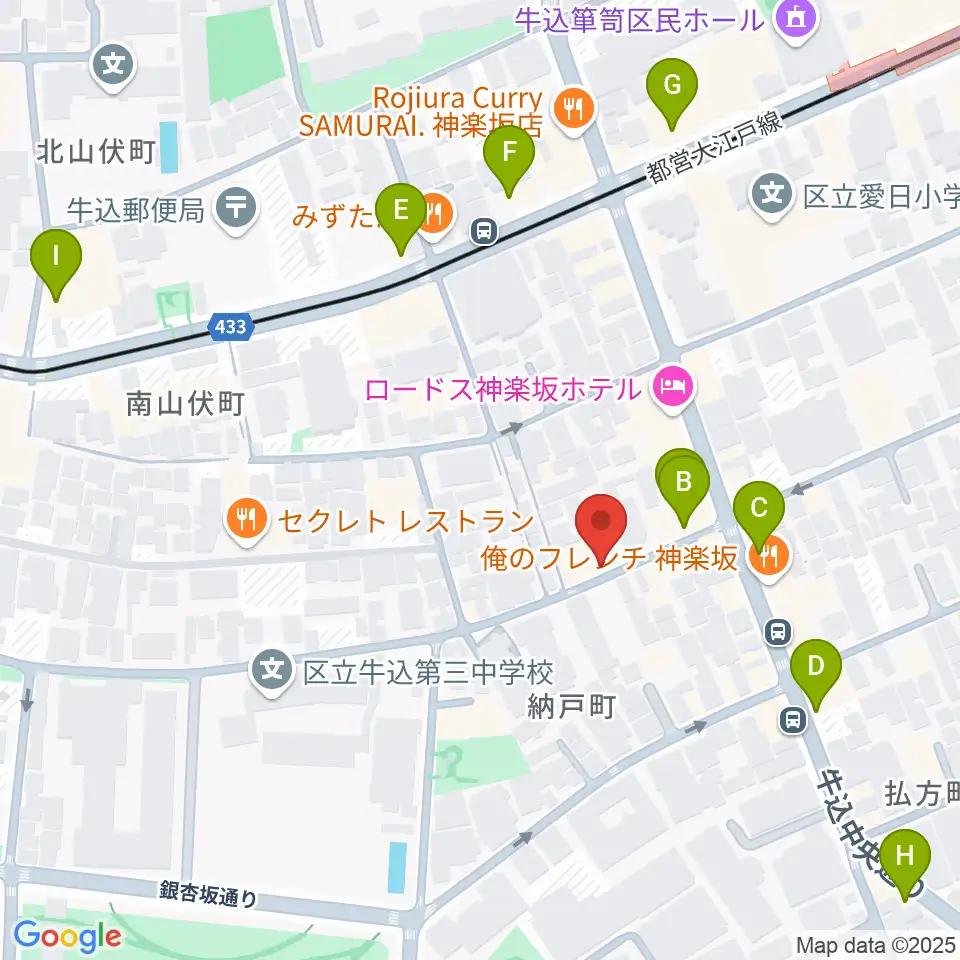 ミュージックスタジオユニバース周辺のカフェ一覧地図