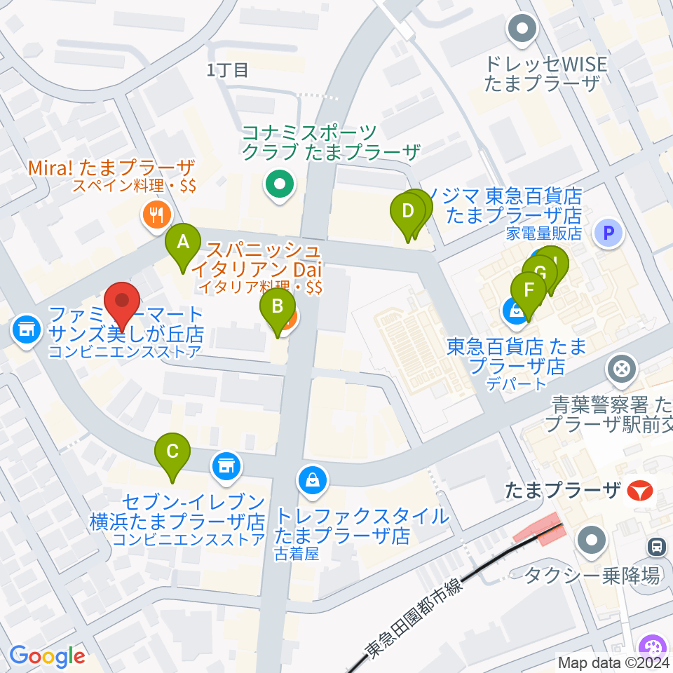 岡村考二フルート教室周辺のカフェ一覧地図