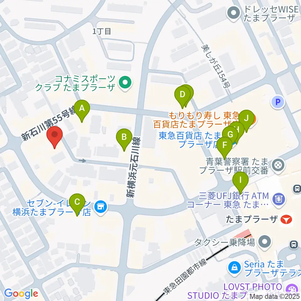 岡村考二フルート教室周辺のカフェ一覧地図