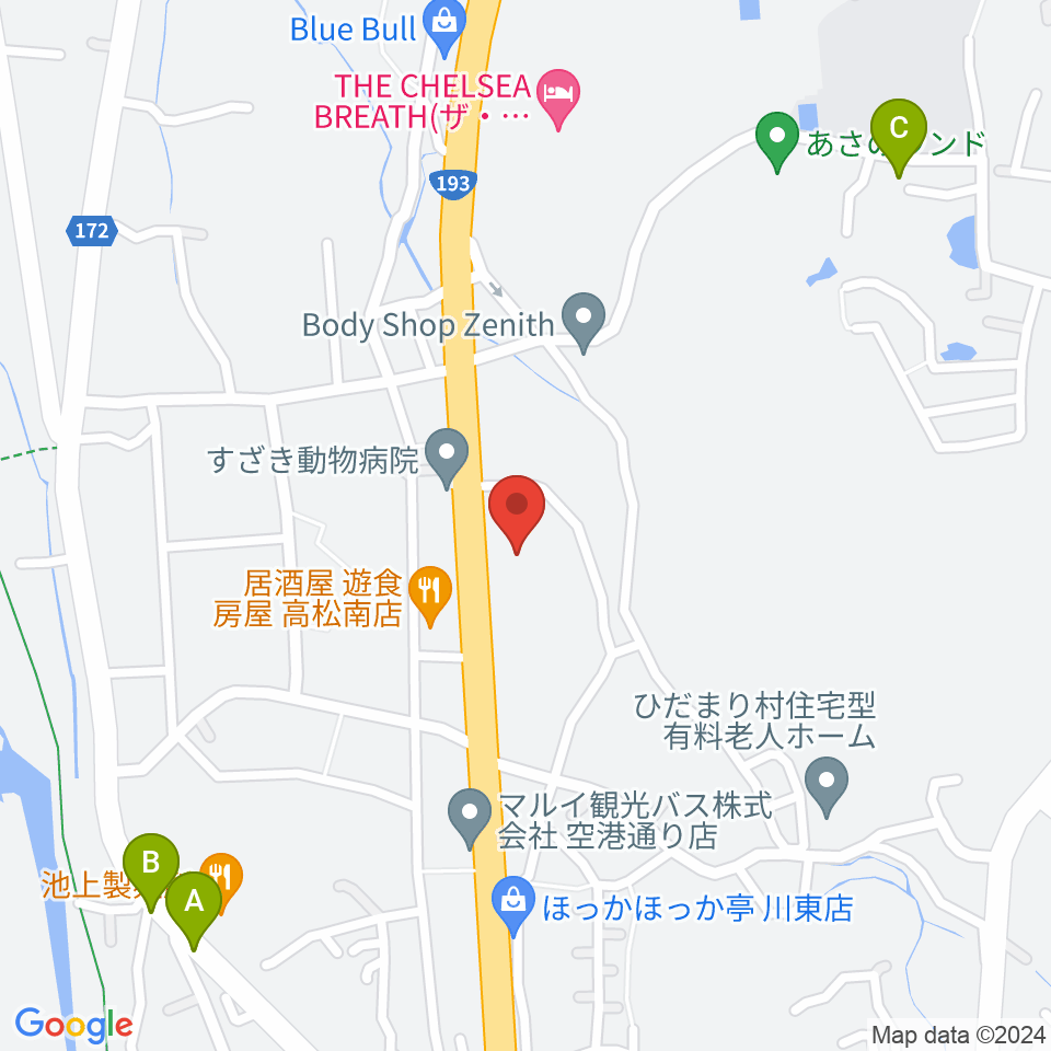 ビズホール周辺のカフェ一覧地図