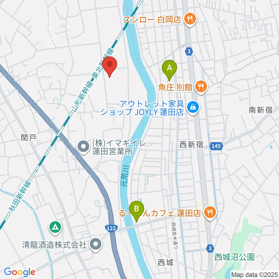 蓮田市総合文化会館ハストピア周辺のカフェ一覧地図