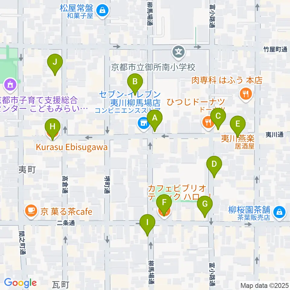 カフェ・モンタージュ周辺のカフェ一覧地図