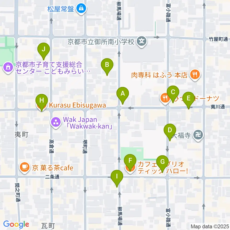 カフェ・モンタージュ周辺のカフェ一覧地図