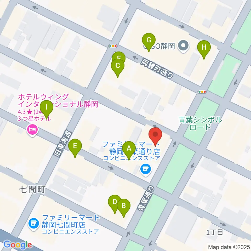 江崎ホール周辺のカフェ一覧地図