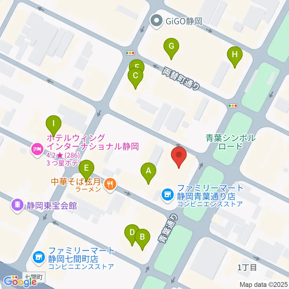 江崎ホール周辺のカフェ一覧地図