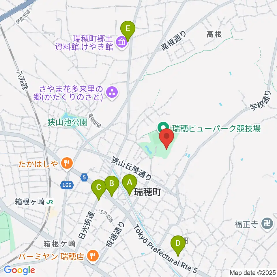 瑞穂ビューパーク・スカイホール周辺のカフェ一覧地図