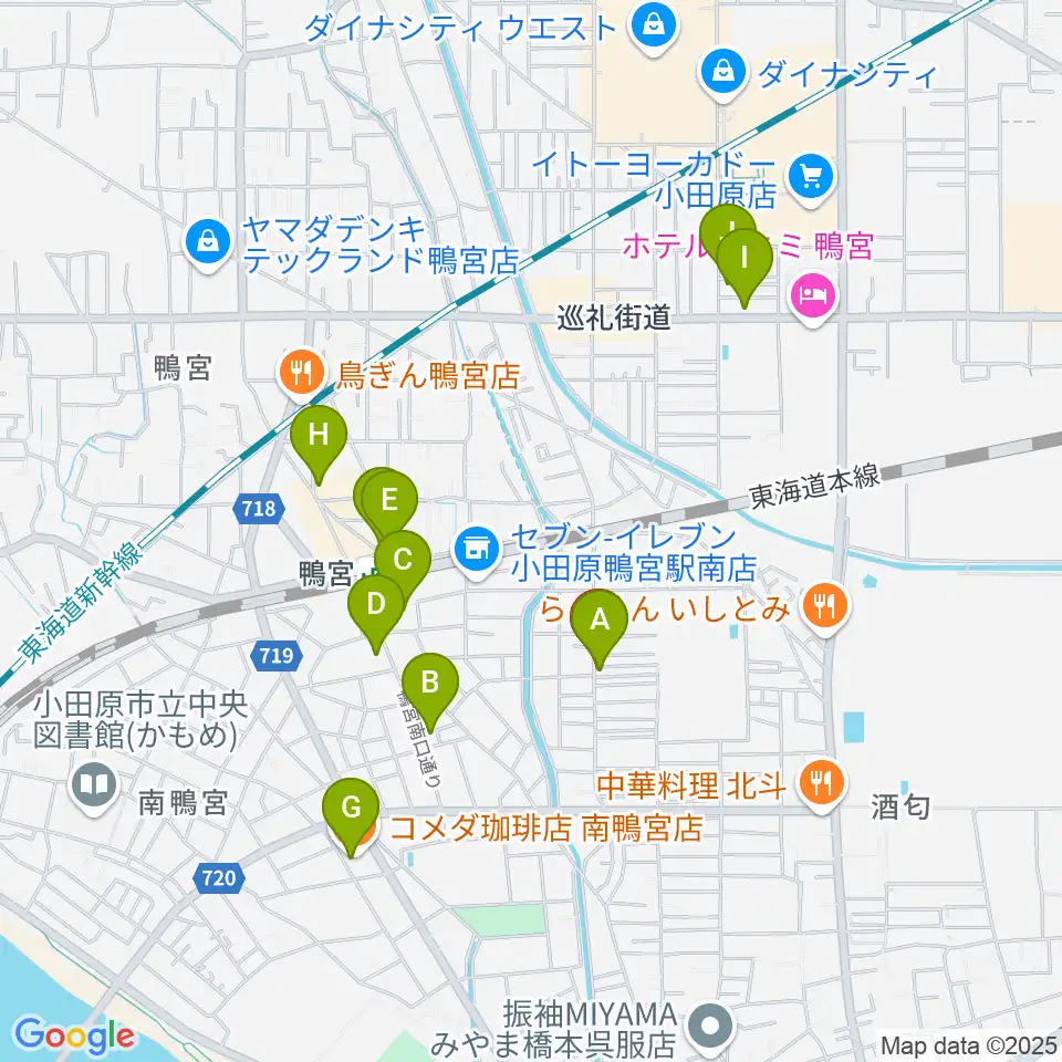 小田原姿麗人周辺のカフェ一覧地図