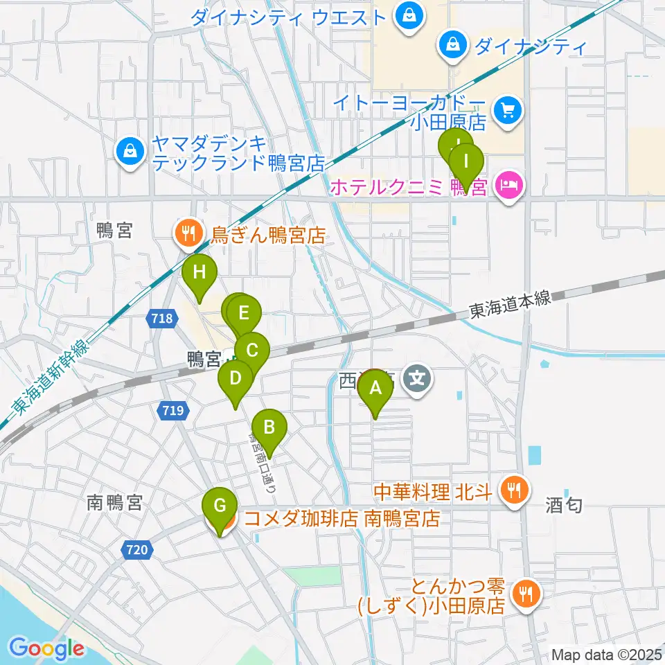 小田原姿麗人周辺のカフェ一覧地図