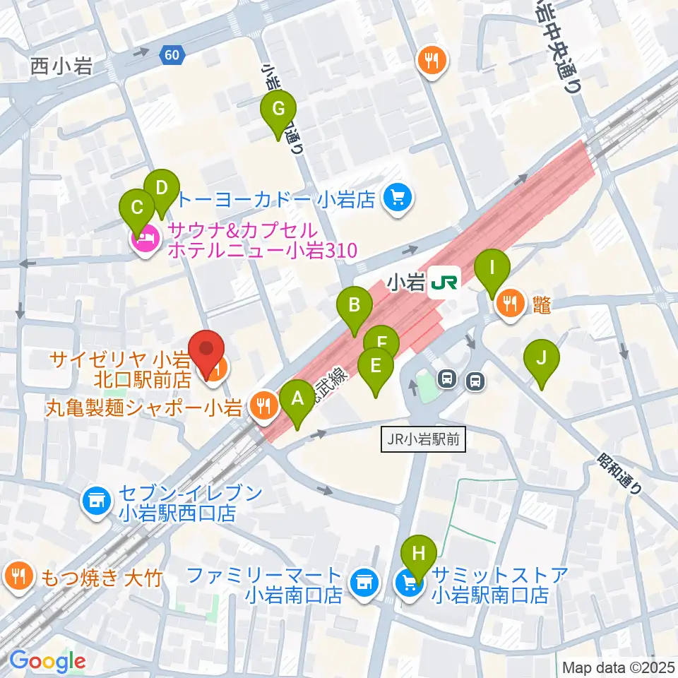 音楽教室ミュージックベア小岩校周辺のカフェ一覧地図