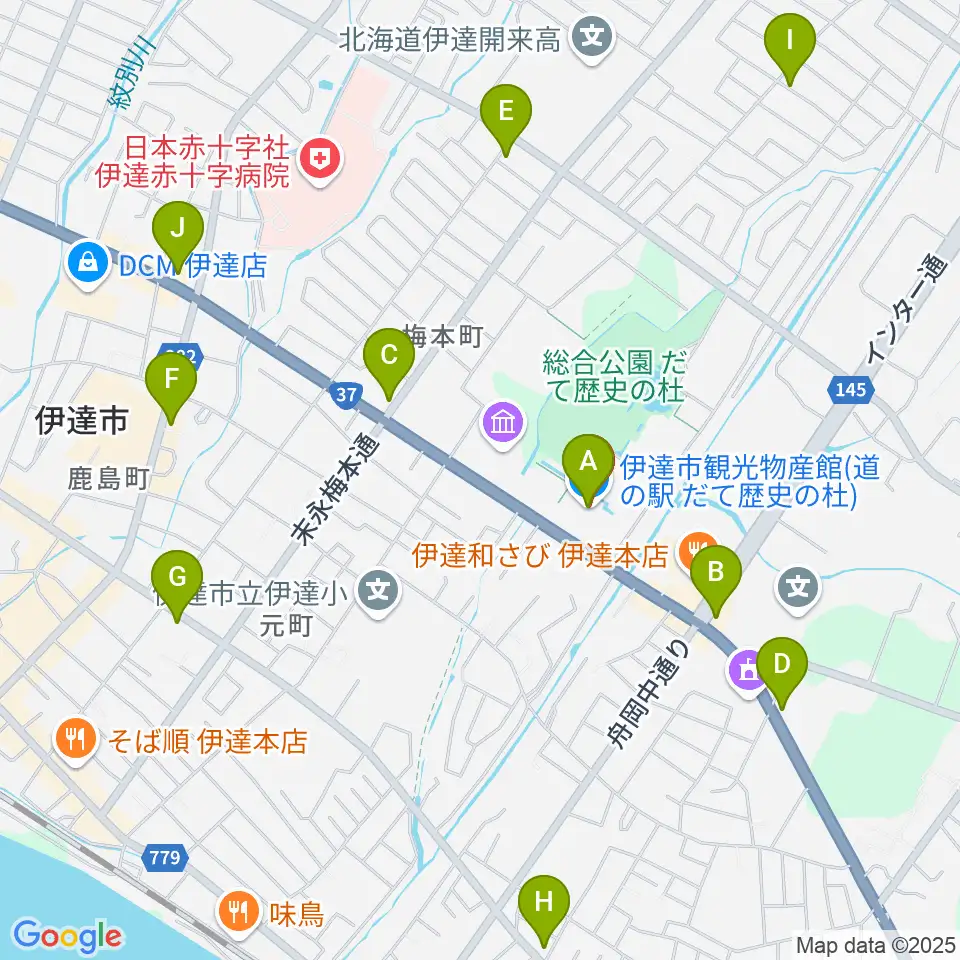 wi-radio周辺のカフェ一覧地図