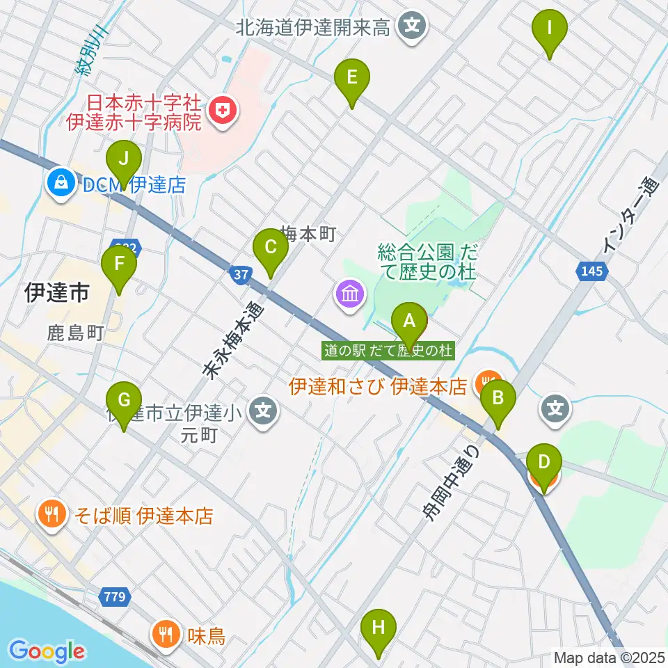 wi-radio周辺のカフェ一覧地図