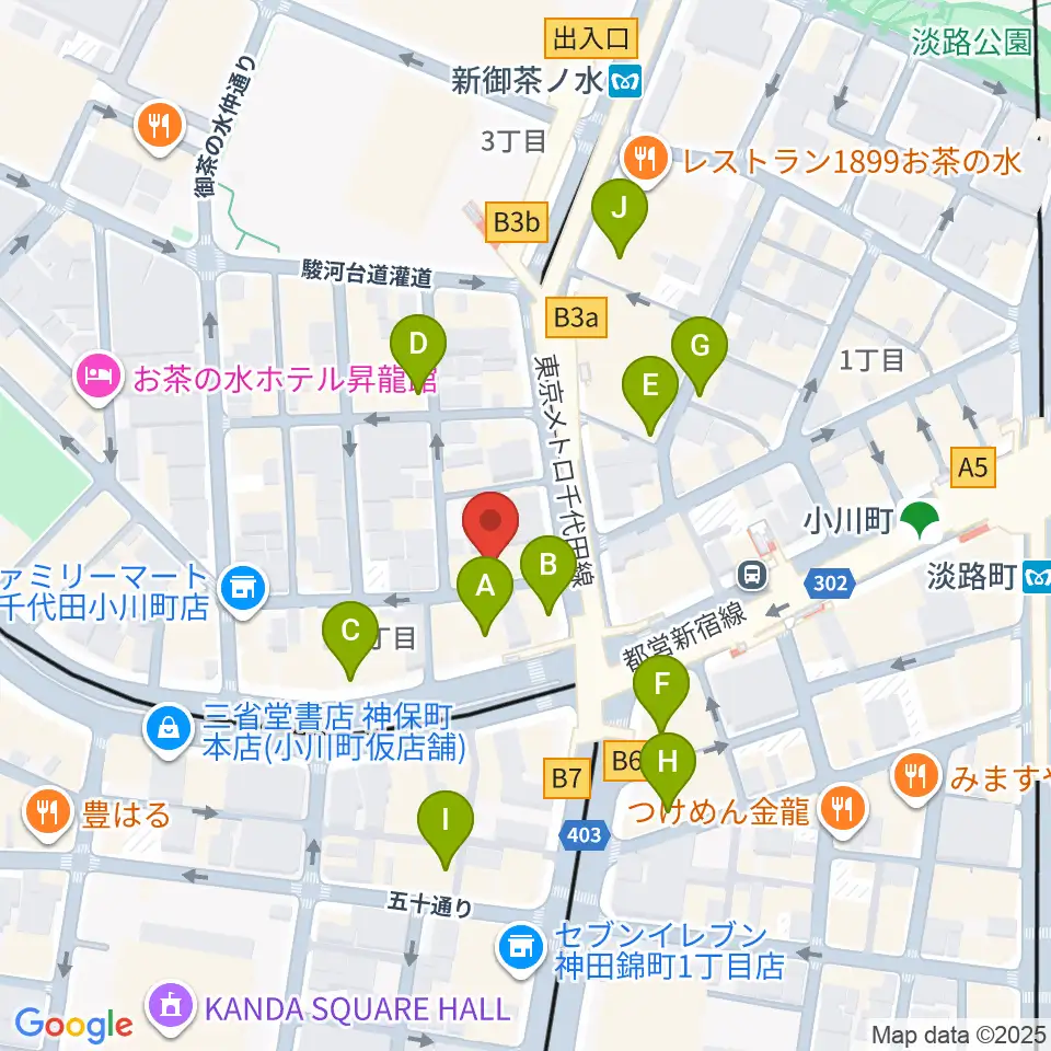 アーティファクト・ミュージックスクール周辺のカフェ一覧地図