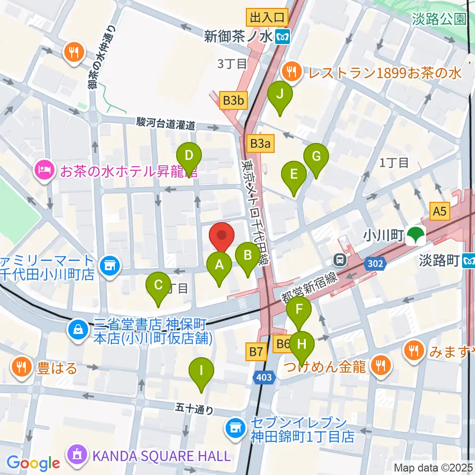 アーティファクト・ミュージックスクール周辺のカフェ一覧地図