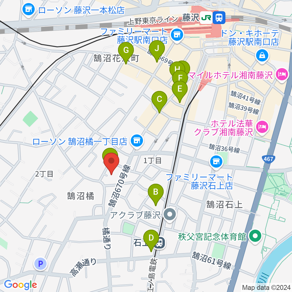 ル・クラシック周辺のカフェ一覧地図