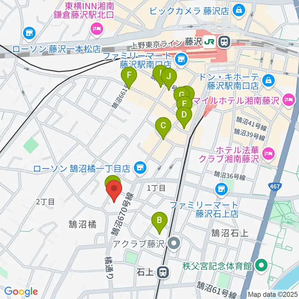 ル・クラシック周辺のカフェ一覧地図