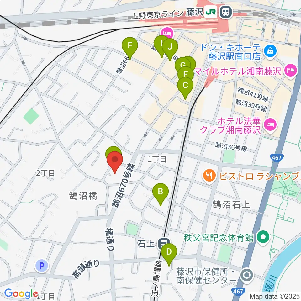 ル・クラシック周辺のカフェ一覧地図