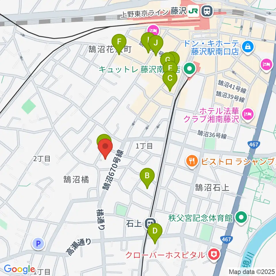 ル・クラシック周辺のカフェ一覧地図