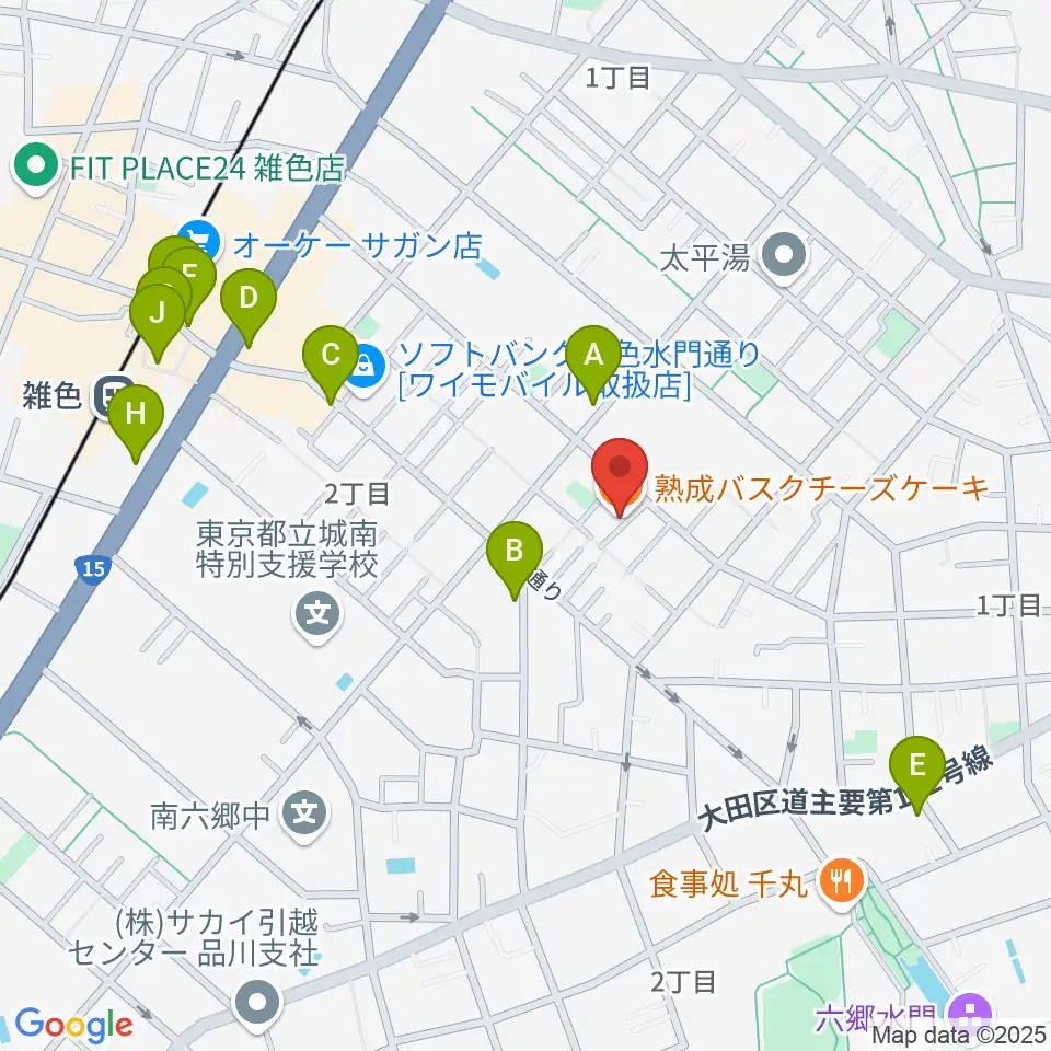 空音舎周辺のカフェ一覧地図