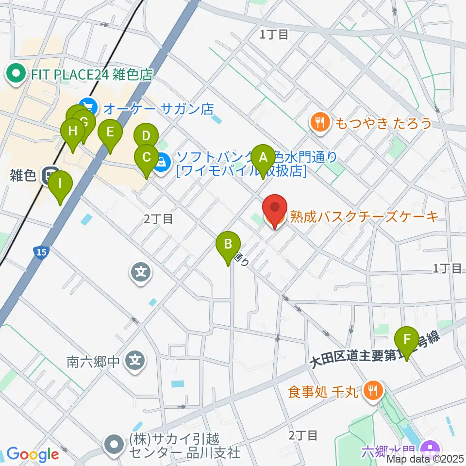 空音舎周辺のカフェ一覧地図