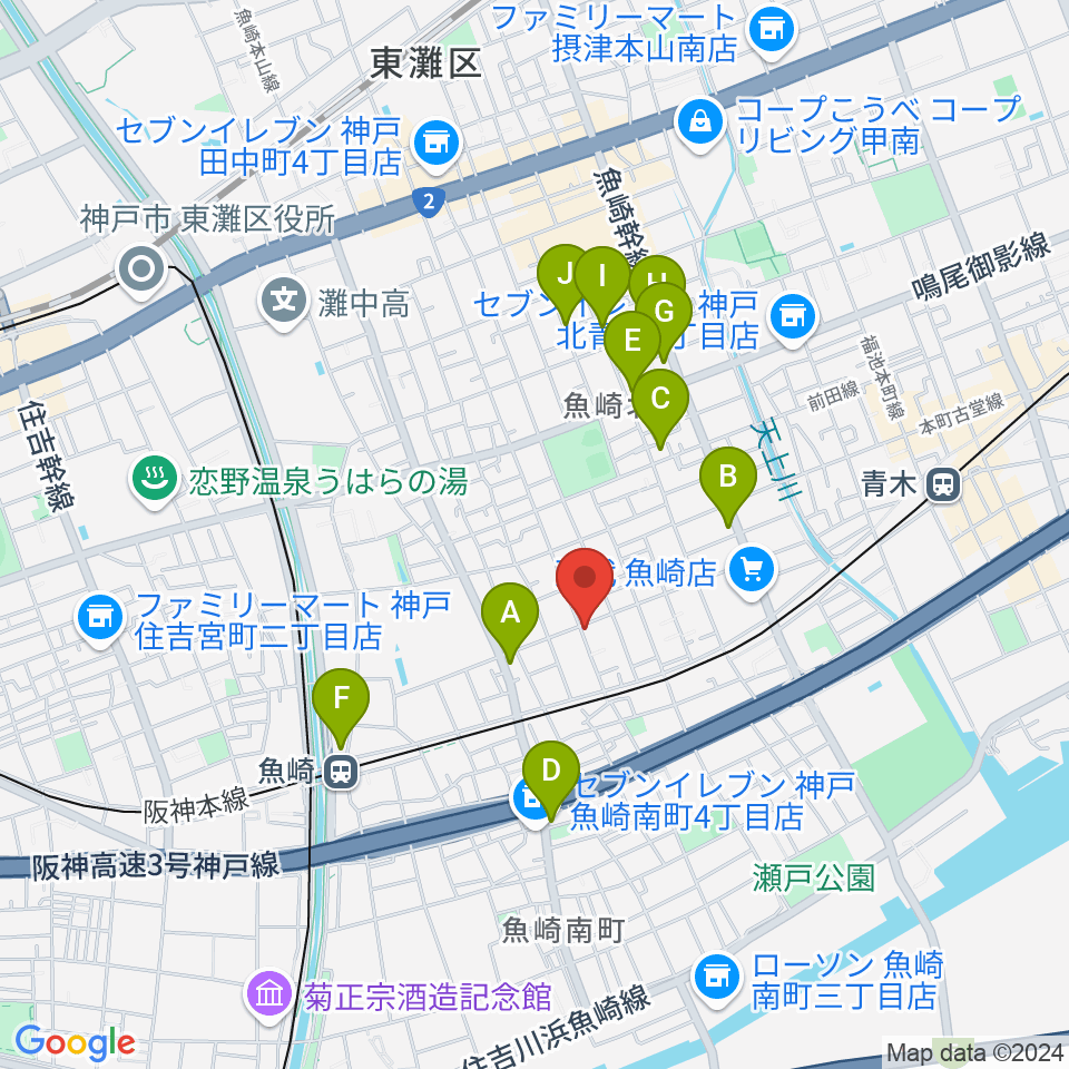 日本ピアノサービス周辺のカフェ一覧地図