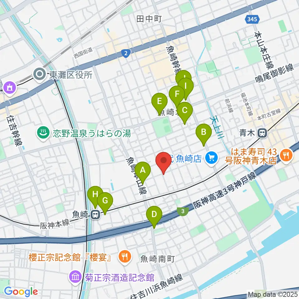 日本ピアノサービス周辺のカフェ一覧地図