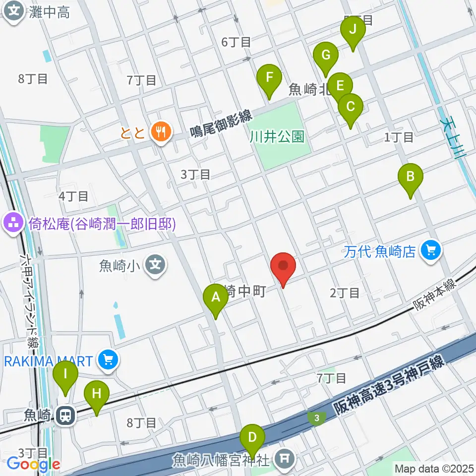 日本ピアノサービス周辺のカフェ一覧地図