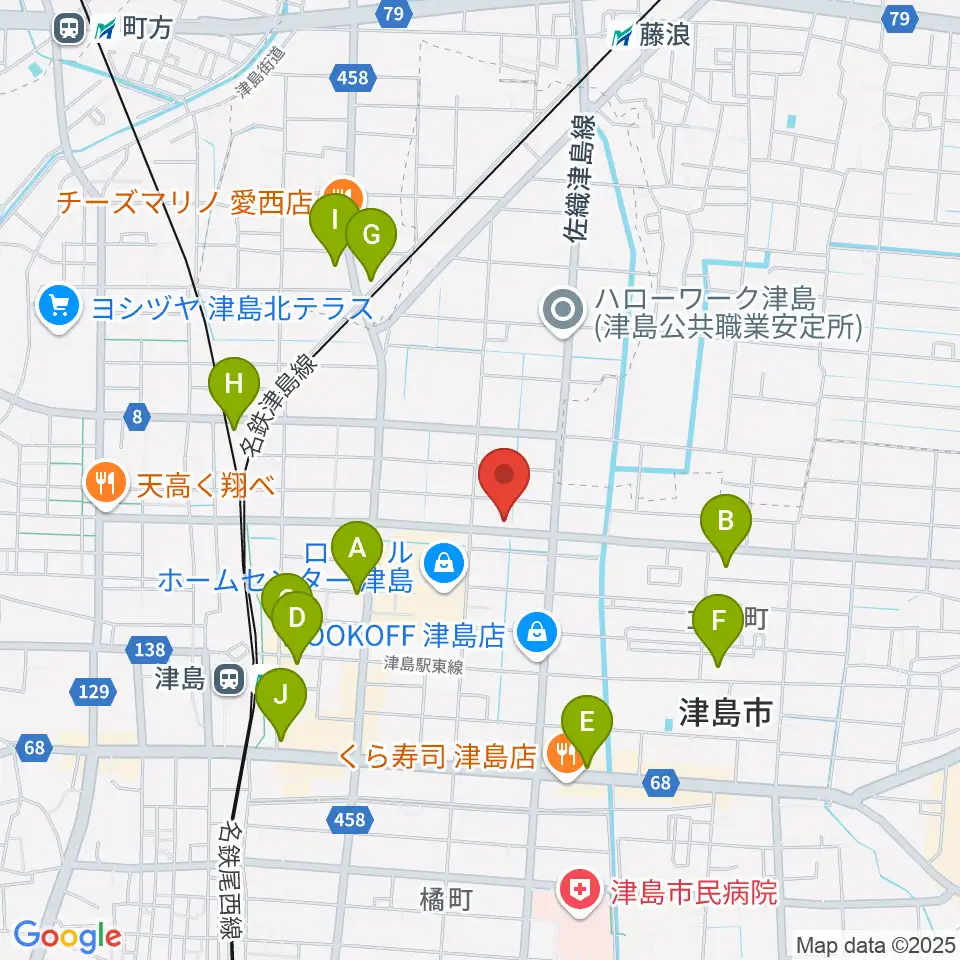 ダイイチ楽器周辺のカフェ一覧地図