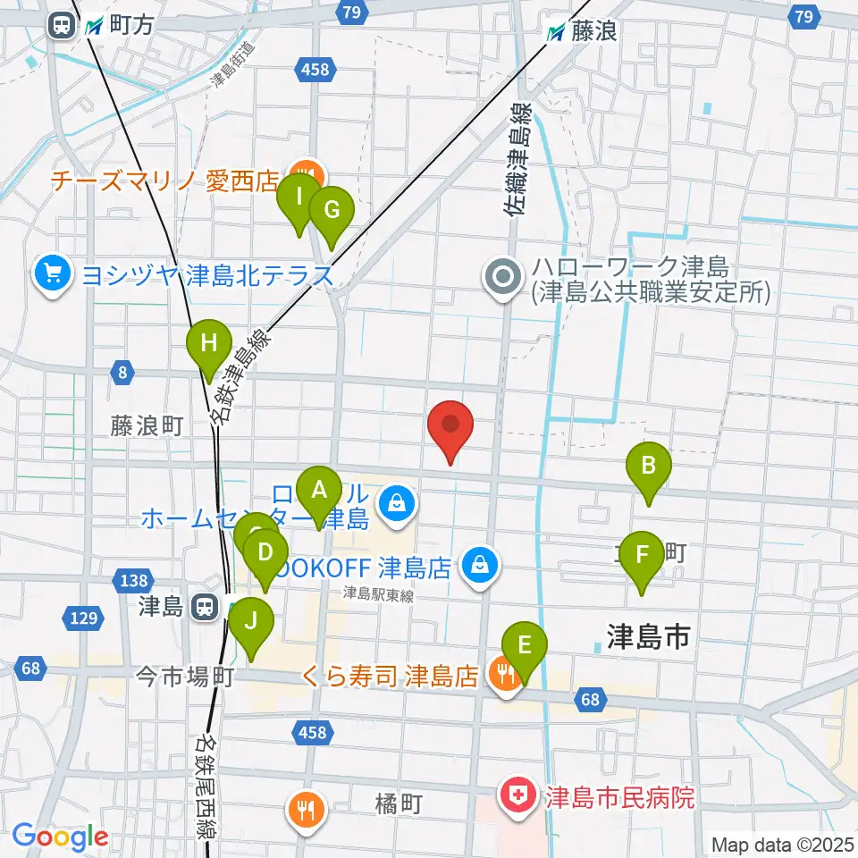 ダイイチ楽器周辺のカフェ一覧地図