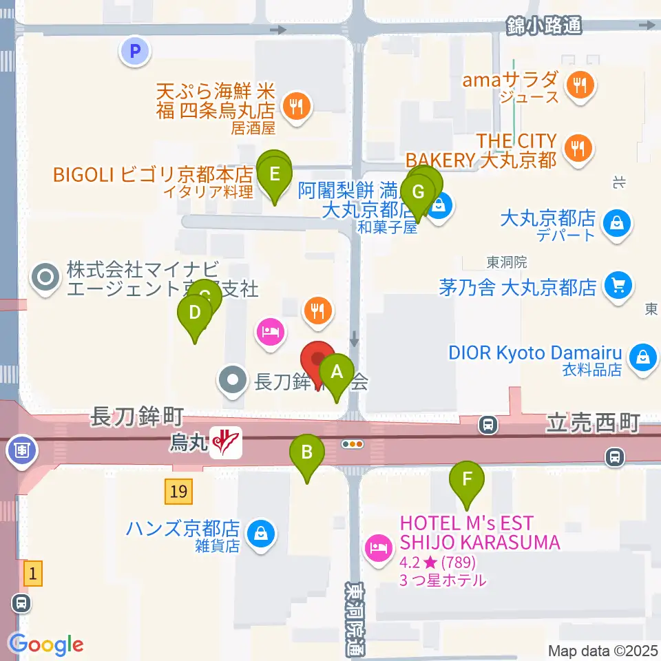 JEUGIA Basic.周辺のカフェ一覧地図