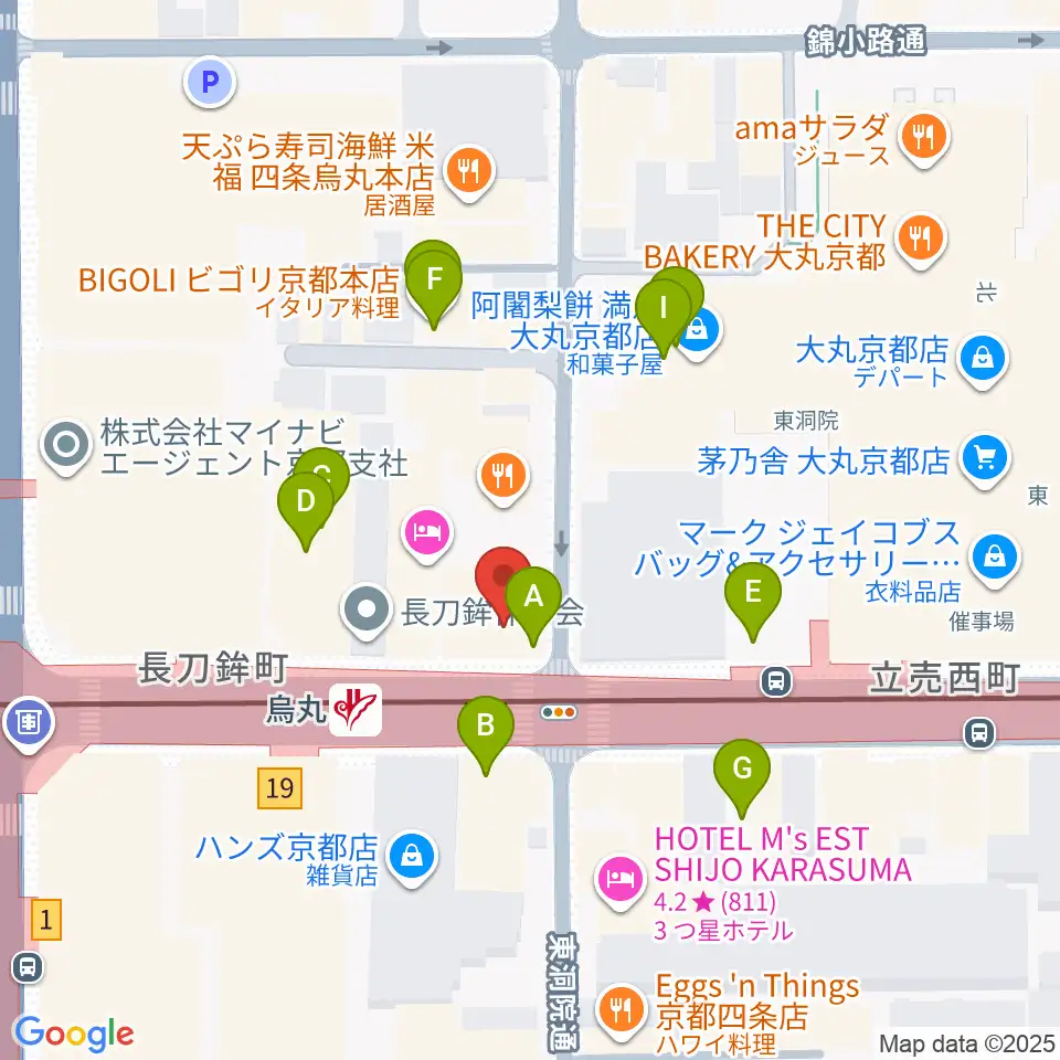 JEUGIA Basic.周辺のカフェ一覧地図