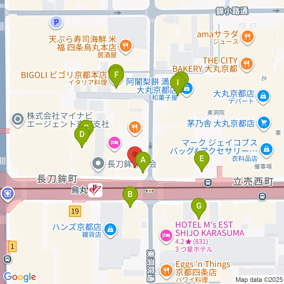 JEUGIA Basic.周辺のカフェ一覧地図