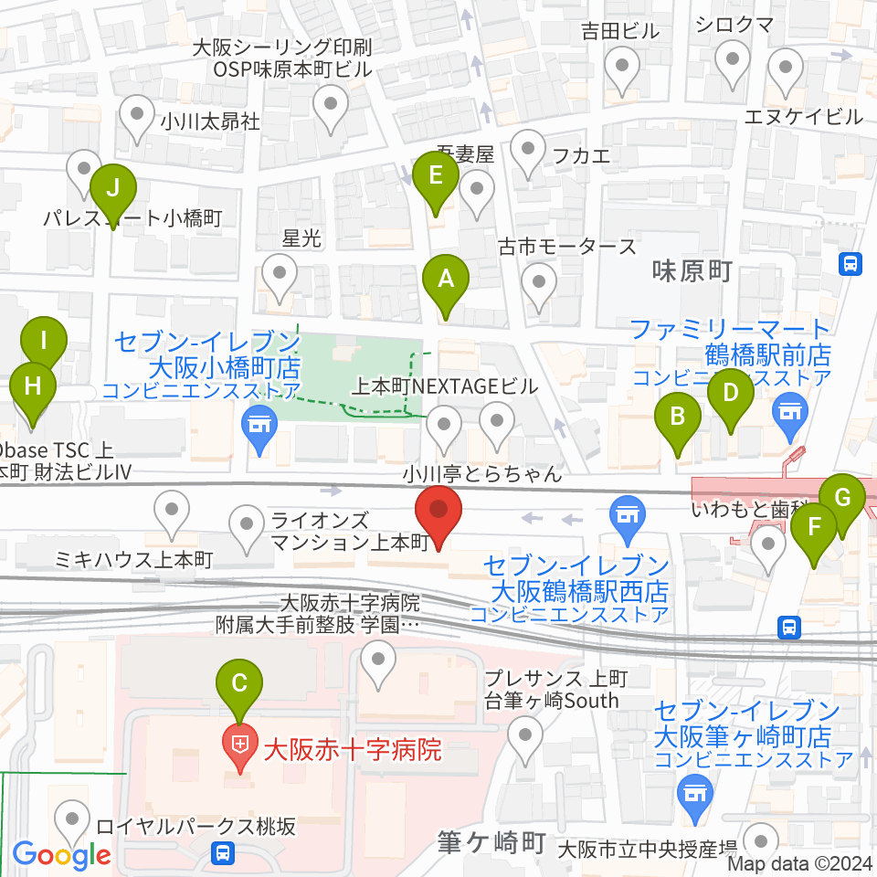 福田楽譜周辺のカフェ一覧地図