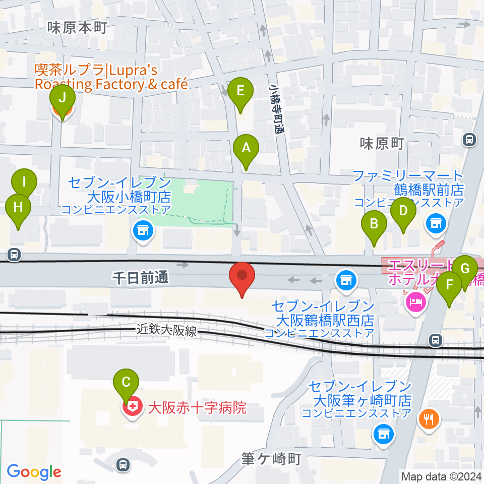 福田楽譜周辺のカフェ一覧地図