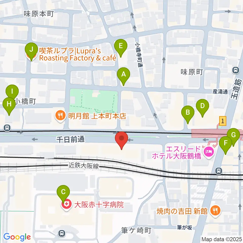 福田楽譜周辺のカフェ一覧地図
