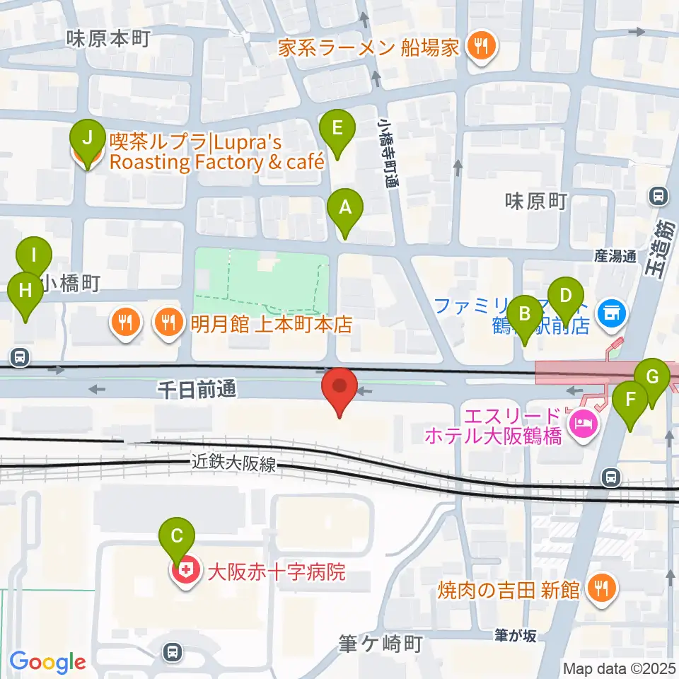 福田楽譜周辺のカフェ一覧地図