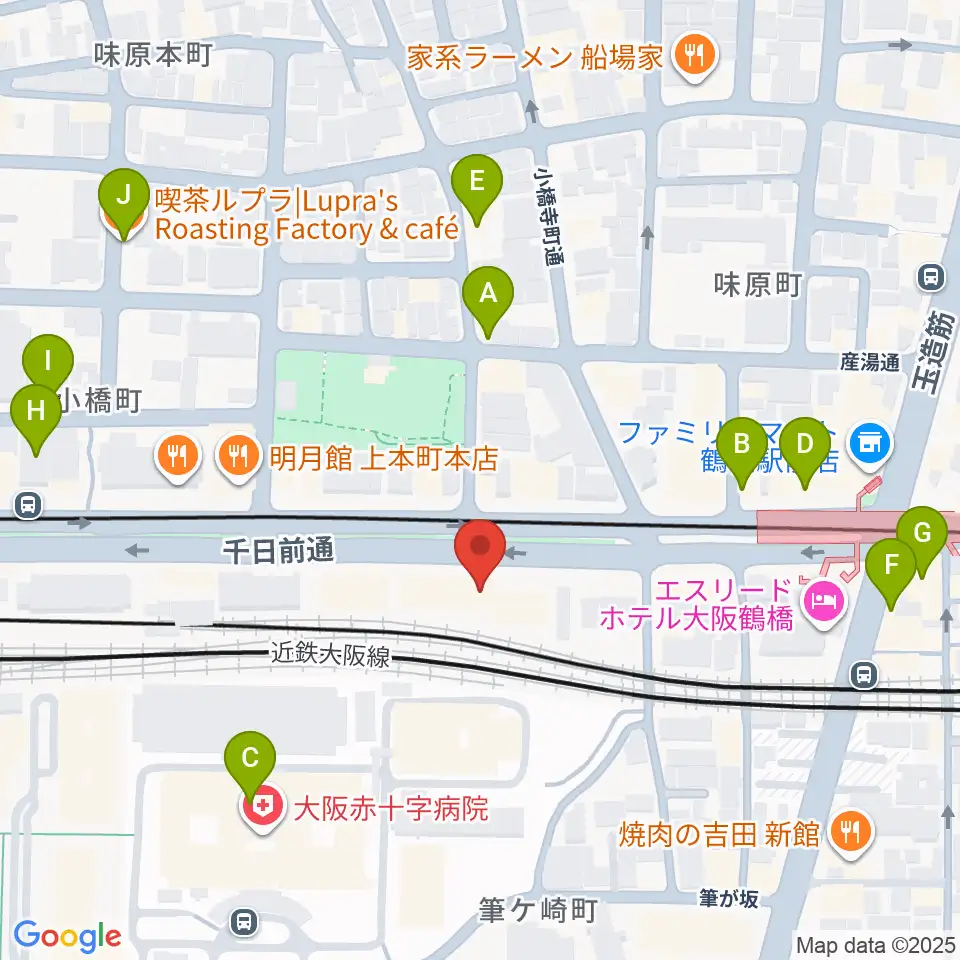 福田楽譜周辺のカフェ一覧地図