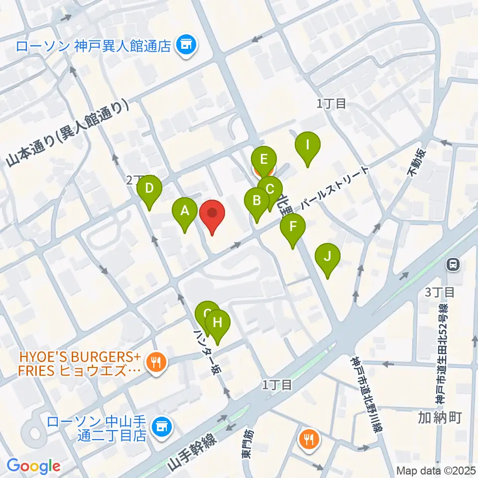 リードマン北野店周辺のカフェ一覧地図