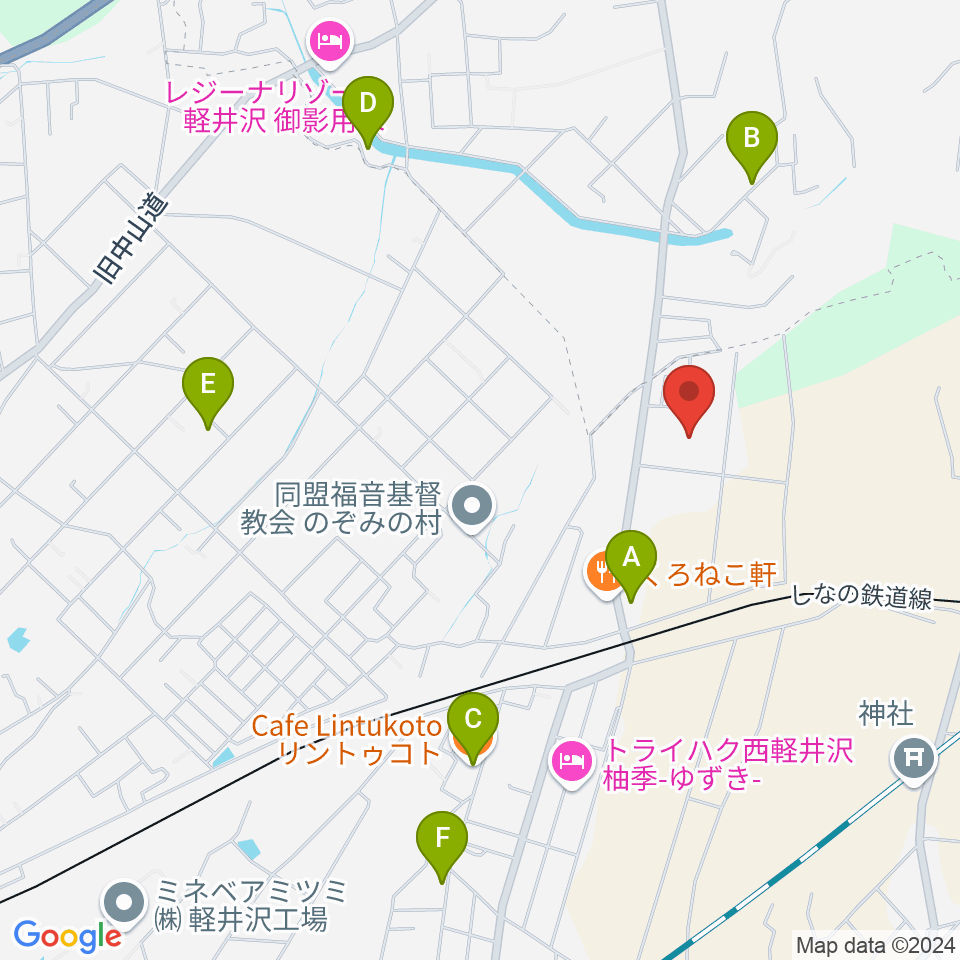 ジョーフォレストギターハウス周辺のカフェ一覧地図